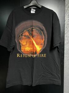 激レア　当時物　REIGN OF FIRE Tシャツ　ヴィンテージ　サイズXL サラマンダーTシャツ　映画Tシャツ　コピーライト　オフィシャル