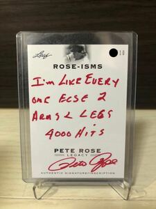 2011 leaf PETE ROSE 10枚限定直筆サインカード