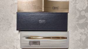 米国製 旧ロゴ CROSS クロス シャープペンシル 1/20 18KT GOLD FILLED 回転式 動作筆記確認 説明書(日本語43-49P) 付属 ケース入り