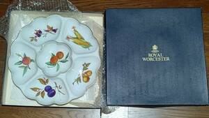 ROYAL WORCESTER ロイヤルウースター イブシャム オードブルトレイ（六分割34.5×4.5㎝1142g）箱入り美品