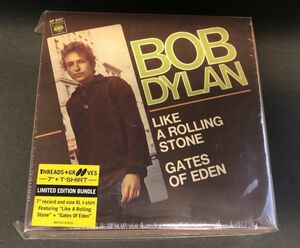 【7インチレコード +Tシャツ】超レア【新品未開封】Bob Dylan 　ボブ・ディラン- Like a Rolling Stone / Gates of Eden YHB-01