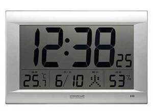 新品＠パーセク目覚電波時計W-471カレンダー 温度表示 スヌーズの商品画像