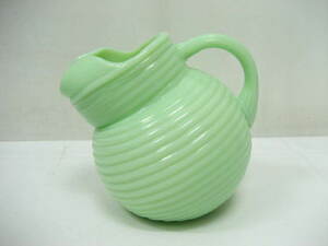 FIRE KING Fire King . there is no sign Jedi Manhattan bowl Jug Jug pitcher green green 