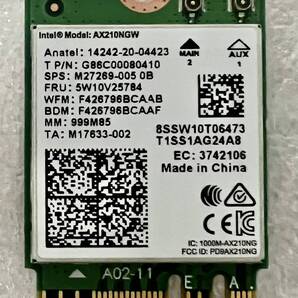 WiFi 6E Intel AX210NGW 802.11ax + Bluetooth 5.2 M.2/NGFF インテル ワイヤレスLANカード 送料無料!