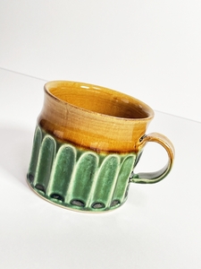 ★ 新品 マグカップ 日本製 グリーン モダン かわいい おしゃれ 茶器 陶芸 焼き物 コーヒーカップ 和食器 コップ マグ カフェ 食器 陶器