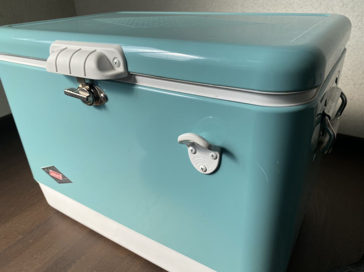 廃盤品】Coleman スチールベルト ターコイズ クーラー コールマン
