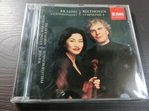 (y1508) ベートーヴェン: 交響曲第5番「運命」、ブラームス: ヴァイオリン協奏曲（チョン・キョンファ） / ラトル、WPh [EMI]