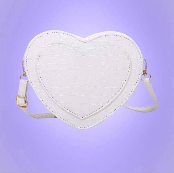 SHEIN 再入荷予定なし 人気商品 ROMWE ハート ショルダーバッグ ホワイト