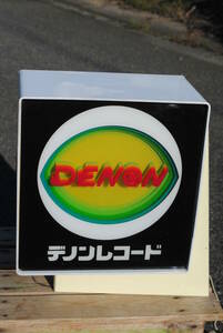 昭和レトロ　名古屋市の老舗レコード店の販促品　DENON　デノンレコード　ネオン　330x310x150ミリ