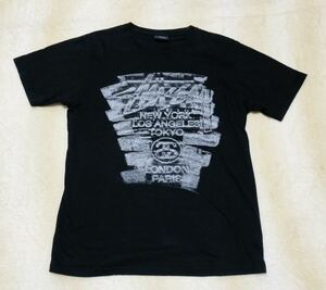 ☆STUSSY☆ステューシー ビッグロゴ 半袖 Tシャツ S 黒系