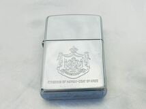 即決 ZIPPO KINGDOM OF HAWAII-COAT ARMS 火花確認済 ジッポー ハワイ オイルライター ヴィンテージ シルバーカラー 箱付◆ZI-1_画像2