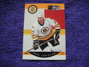  ice hockey card DAVE CHRISTIAN PRO SET BOSTON BRUINS details photograph reference 