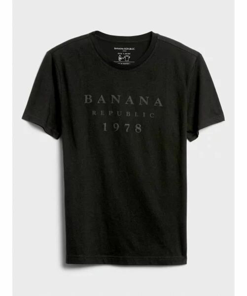 ★新品・未使用★バナナリパブリック Tシャツ 黒 ブラック ロゴT(S)日本サイズはM