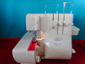 baby lock　衣縫人　日本製　１本針３本糸lock　エアースルー　ペダル付　作動送り　付属品多数　分解整備済み　丈夫