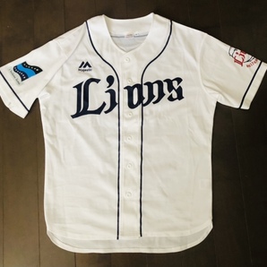 西武 ライオンズ 秋山 翔吾 ユニフォーム 白 ホーム 背番号 55 刺繍 Majestic 製 JERSEY ホワイト SEIBU LIONS NPB 野球 カープ 好きに もの画像1