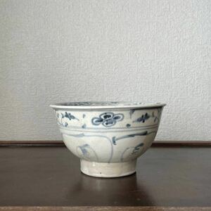  blue flower [ luck ] character tea cup * cheap south blue and white ceramics . hand 