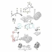 アウディ A4 B6(8E2 8E5 8H7 8HE) フロント スピードセンサー ABSセンサー 左右セット 8E0927803A 出荷締切18時_画像4