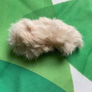 毛皮 バレッタ 髪留め 未使用品
