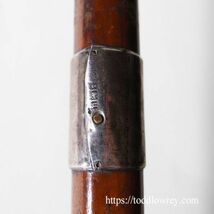 【シルバーに刻まれたモノグラムをもつ1本】イギリス アンティーク 杖 ステッキ 大曲 銀◆Antique Walking Stick with Silver Collar 1919_画像6