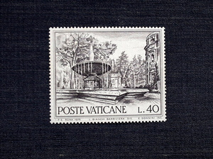 バチカン市国切手　モニュメント・噴水　１種未使用　1975年