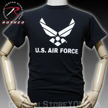 ミリタリー Tシャツ S エアフォース U.S.AIRFORCE オフィシャル ROTHCO ロスコ 新品 ブラック 黒_画像1