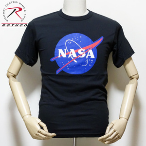 NASA Tシャツ L メンズ ミリタリー ROTHCO ロスコ 社製 アメリカ航空宇宙局 ブラック 黒