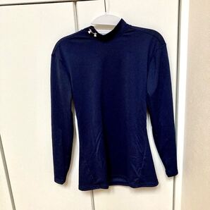 アンダーアーマー 長袖 ハイネック UNDER ARMOUR アンダーシャツ 紺 ネイビー インナーシャツ