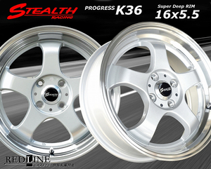 ■ ステルスレーシング K36 ■ 16x5.5J　軽四用/人気のスーパーディープ2段リム!!　KENDA KR23A　165/50R16 タイヤ付4本セット