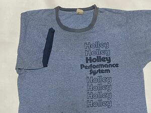 80's SCREEN STARS Holley 9段 染み込みプリント リンガートリムTシャツ Lサイズ USA製 ビンテージ古着 スクリーンスターズ 80年代 90's