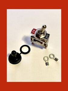 トグルスイッチ スイッチ 20A 100V 15A 250V 12V 24V 2P 保護キャップ付き