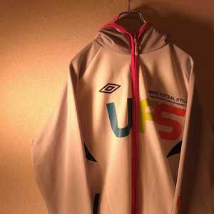 【アンブロ】ダブルフード ジャージ パーカー 希少デザイン デサント umbro
