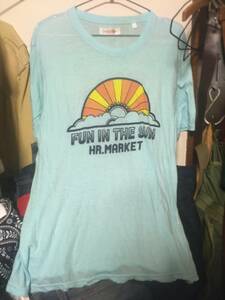 2107ハリウッド ランチ マーケットHOLLYWOOD RANCH MARKET聖林HRMハリランチSUN RISEサンライズTシャツ カットソー サーモン