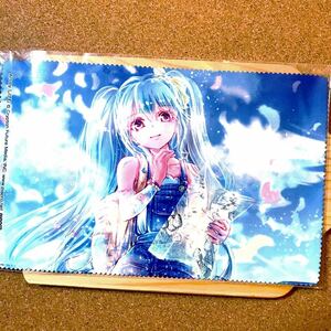 【送料無料】 初音 ミク マイクロファイバー　クリーナー クロス 約21×13cm VOCALOID ボーカロイド ボカロ