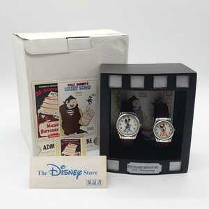 Disney ディズニー 70th Anniversary 70周年記念 ミッキー&ミニー シルバー ペアウォッチ アナログ 腕時計 限定品 ヴィンテージ tp-22x638