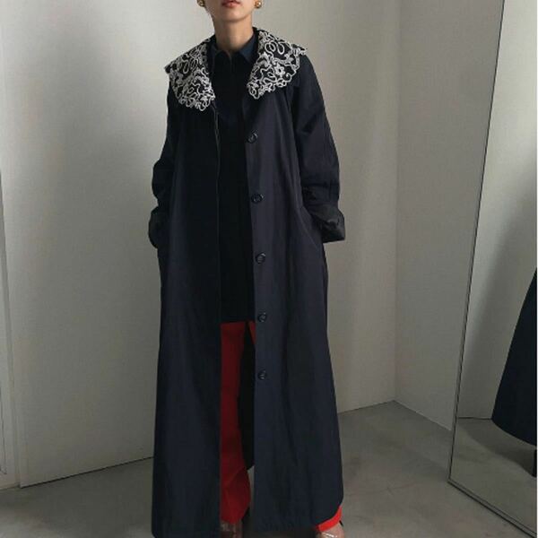 【売り切り希望】AMERI アメリ　EMBROIDERY COLLAR COAT 