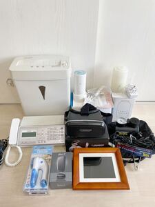 小家電まとめ売り 未使用品含む 9点前後 エアーコンプレッサー シュレッダー ファックス電話 他
