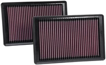 K&N エアフィルター REPLACEMENT FILTER 純正交換タイプ JAGUAR XK-TYPE J43YB 09～15 2個入り ケーアンドエヌ_画像2