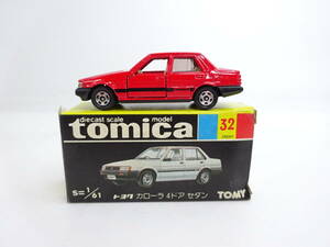 X044/トミカ TOMICA/黒箱/NO.32 トヨタ カローラ 4ドア セダン/赤/トミー TOMY/ミニカー 保管品