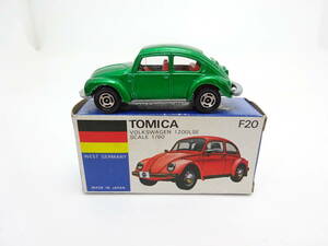 X136/トミカ TOMICA/外国車シリーズ 青箱/NO.F20 フォルクスワーゲン 1200LSE/緑/トミー TOMY/ミニカー 保管品
