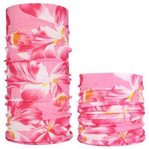  neck warmer face mask pink protection against cold sunscreen ①