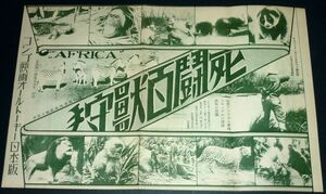 ［戦前の映画ポスター］ コンゴ映画 死闘百獣狩 / シビリゼーション 1930年代(昭和初期)当時物 c4