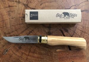 イタリア製 新品アントニーニ オールドベア 折り畳みナイフ antonini old bear オリーブ 木製 ソロキャンプ 釣り ブッシュクラフト