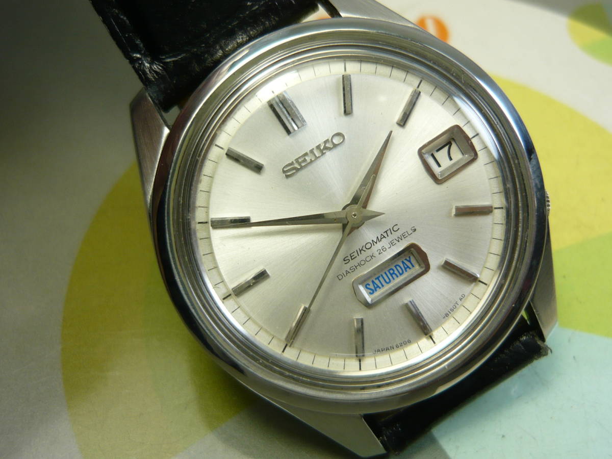 OH済 1965年製 セイコーマチック35石 カップゴールド ライスベルト付き
