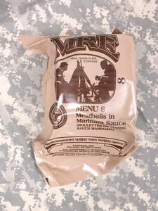 箱出し MREレーション MENU-8 2022年4月検品 米軍 ミリ飯 ミリメシ 戦闘糧食 非常食 備蓄 保存食