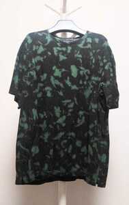 LAD MUSICIAN 18SS　フェザー ビッグ Tシャツ カットソー サイズ44 グリーン 　　定価14300