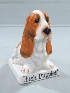 ■非売品 Hush Puppies ハッシュパピー 陶器製 置物 バセットハウンド 犬 企業物 販促品 ディスプレイ■