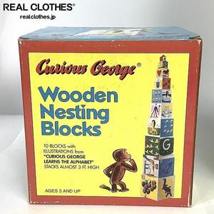 Schylling社 おさるのジョージ Wooden Nesting Block つみき パズル /060