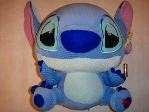 ★ディズニー★スティッチ ぬいぐるみ【タオルロゴ（半目開き）】★Ｓｔｉｔｃｈ★Disney★