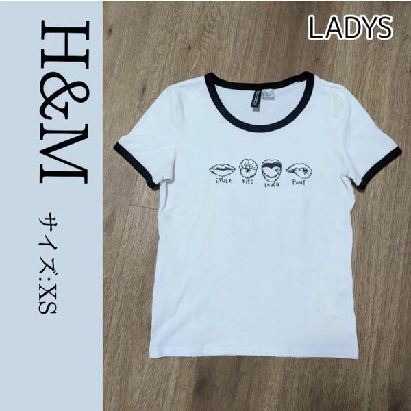 H&M リッププリントTシャツ