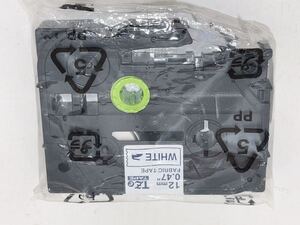 Y058 新品未使用 brother ブラザー ピータッチ 純正 テープ12mm P-touch TZe-FA3 0.47”テープ白 インク青 布 アイロン貼付 FABRIC TAPE